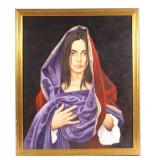 Original Native Woman Portrait By Paul Surber