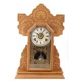 Pressed Oak Mantle Clock by E. Ingraham CO.