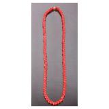 Hudson Bay Red White Heart Trade Bead Necklace