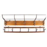 Antique Wooden & Cast Iron Coat Racks