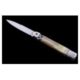 AKC Italian Stiletto Lever Lock Switchblade Knife