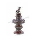 19th Century Bronze Oriental Monumental Censer