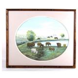 Indian Artist Oil Sacred Buffalo Montana Painting