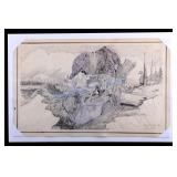 Frank Cuts the Rope Original Ink Drawing