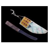 Chippewa Quilled Sheath & 19th Century Trade Knife