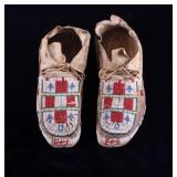 Central Plains Fully Beaded Moccasins Early 1900