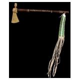 Arapaho Brass Head Pipe Tomahawk Beaded Drop 1890