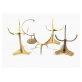 Solid Brass PairPoint Curio & Relic Display Stands