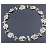 Navajo Sterling Silver 12K Turquoise Concho Belt