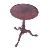 Queen Anne Mahogany Dish-Top Bird Cage Table