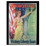 Original WWI Victory Liberty Loan War Bond Poster