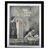 Original WWI Red Cross Poster 1918