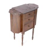 Early Stained Walnut Sofa Periodical End Table