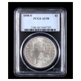 1888-S Morgan Silver Dollar AU58 PCGS Graded