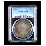 1882-P Morgan Silver Dollar MS64 PCGS Graded