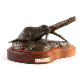 G.C. Wentworth Beaver Bronze Sculpture