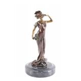 Bronze Female Figure Sculpture After Lucien Alliot