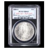 1880-S Morgan Silver Dollar MS64 PCGS Graded