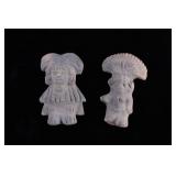 Pre-Columbian Mayan Effigy Figures (2) 500 A.D.