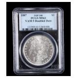 1887-P Morgan Silver Dollar MS61 PCGS Graded VAM 5
