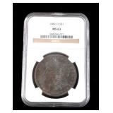 1882-O Morgan Silver Dollar MS63 NGC Graded
