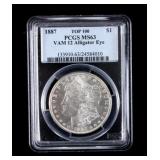 1887-P Morgan Silver Dollar MS63 PCGS Graded VAM12