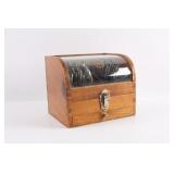 Antique Watchmaker Staking Tool Set w/ Oak Case