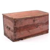Early American Painted Primitive Chest c.1881