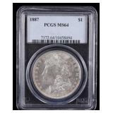 1887-P Morgan Silver Dollar PCGS MS64