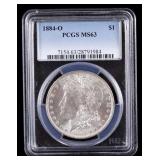 1884-O Morgan Silver Dollar PCGS MS 63