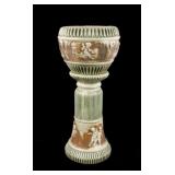 Roseville Donatello Pattern Jardiniere & Pedestal