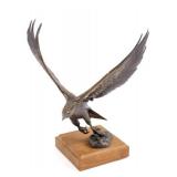 Predator & Prey Soaring Eagle Bronze Sculpture