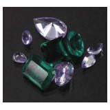 Un-Mounted Faceted Emeralds & Sapphire Gem Stones