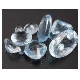 18ct Collection of Faceted Sky Blue Topaz Gemstone