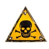 WWII Nazi Skull & Crossed Bones Porcelain Sign