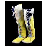 Apache High-Top Beaded Moccasins c. 1900