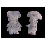 Pre-Columbian Mayan Effigy Figures (2) 500 A.D.