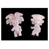 Pre-Columbian Mayan Effigy Figures (2) 500 A.D.