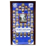 Bank Advertising Presidents Poster Circa 1945