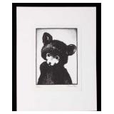 Olive Fell "Me" Little Cub Bear Etching c. 1930