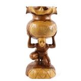 Hand Carved Folk Art of Atlas Bearer of the Heaven