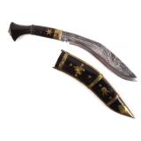 Engraved Nepalese Kukri Gurkha Presentation Dagger