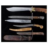 Various Bayonet, Folding & Fixed Blade Knives