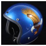Vintage Delgado Bald Eagle Open Face Helmet