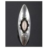 Signed Navajo Sterling & MOP Shadowbox Ring