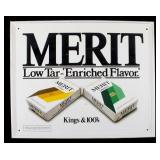 Merit Cigarettes Tin Advertising Sign
