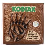 Kodiak Chewing Tobacco Embossed Bear Print Sign