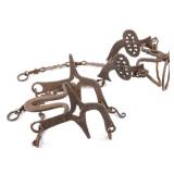 Two Antique Sand Cast Iron Camel Bits