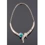 Signed Navajo Sterling Silver Turquoise Necklace