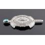Navajo Sterling Silver Turquoise Hair Barrette